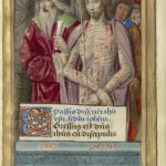 Ecce Homo, from Poncher Hours, about 1500, Jean Pichore. Tempera colors, ink and gold on parchment. Getty Museum, Ms. 109 (2011.40.194), fol. 