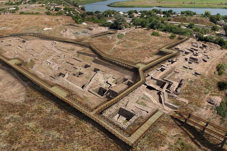 The archaeological site from Tanais. Source Wikipedia
