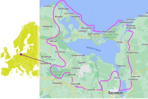 Map of area from where people were recruited for the survey of attitudes to rewilding in the Oder Delta. Source: Dunn Capper et al 2024