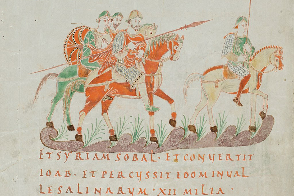 The Golden Psalter. From St Gallen No 22. Late 9th century. Source: Wikipedia