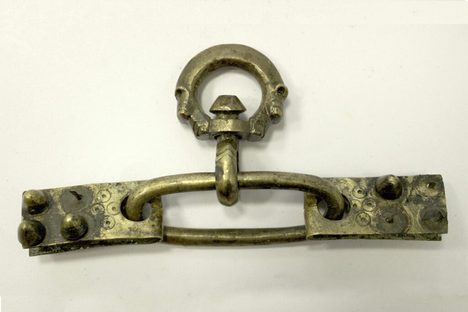 Dog collar found at the castle © David Caldwell.