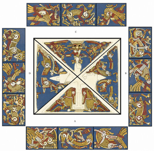 Colored design with the Evangelist Symbols. After Staecker and Stacker
