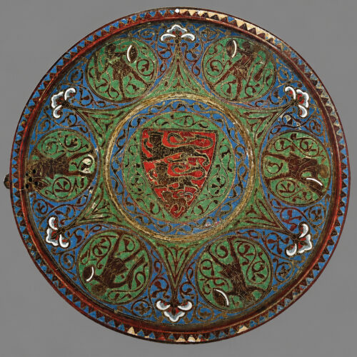 Gemellion or Wash Basin made in Limoges and gifted to The Holy Roman Emperor Otto IV in 1203 By Richard the Lionheart. Source. Pinterest