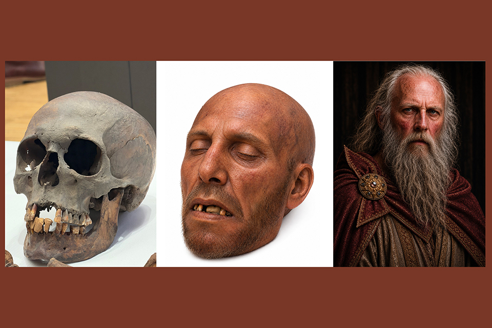 Otto the Great. Reconstruction by AI based on photo of skull and reditions in illumnated manuscripts CCBYSA