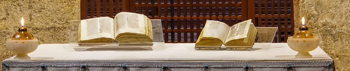 The breviaries of Clarissa and St. Francis exhibited in 2026 at the event of the publication of the breviary of St. Francis. © ©2026 Seraphic Province of St. Francis of the Order of Friars Minor
