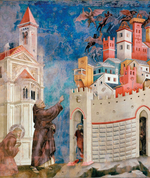 Giotto. The Expulsion of Deamons from Arezzo. From the Cathedral in Assisi. Source: Wikipedia