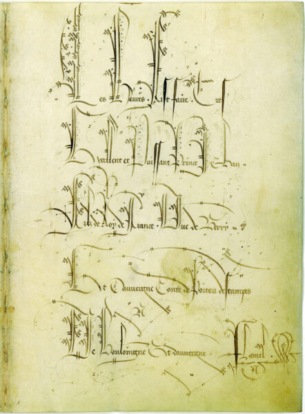 Les Belles Heure. Ex libris written by Jean Flamel © Met