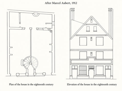 Plan from the 18th century of House of Flamel. Source Aubert 1912