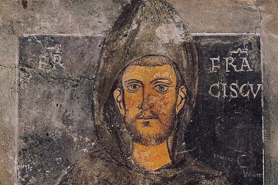 Portrait from Subiaco of St Francis. 1228
