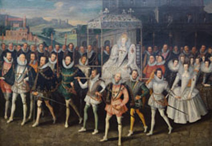 Queen Elizabeth's Procession Copy of the Queen Elizabeth's Procession painting displayed at Sherbourne House in Dorset Gareth Iwan Jones