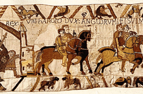 Ambling horse in the Bayeaux Tapestry