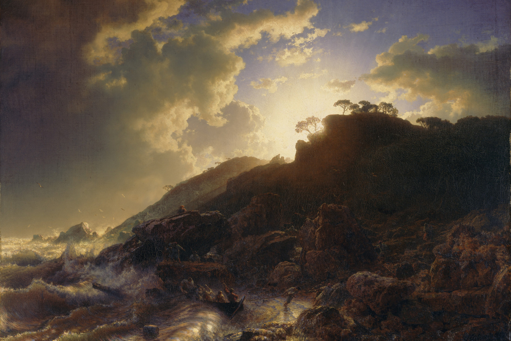 Andreas Achenbach Sunset after a Storm on the Coast of Sicily Met Museum
