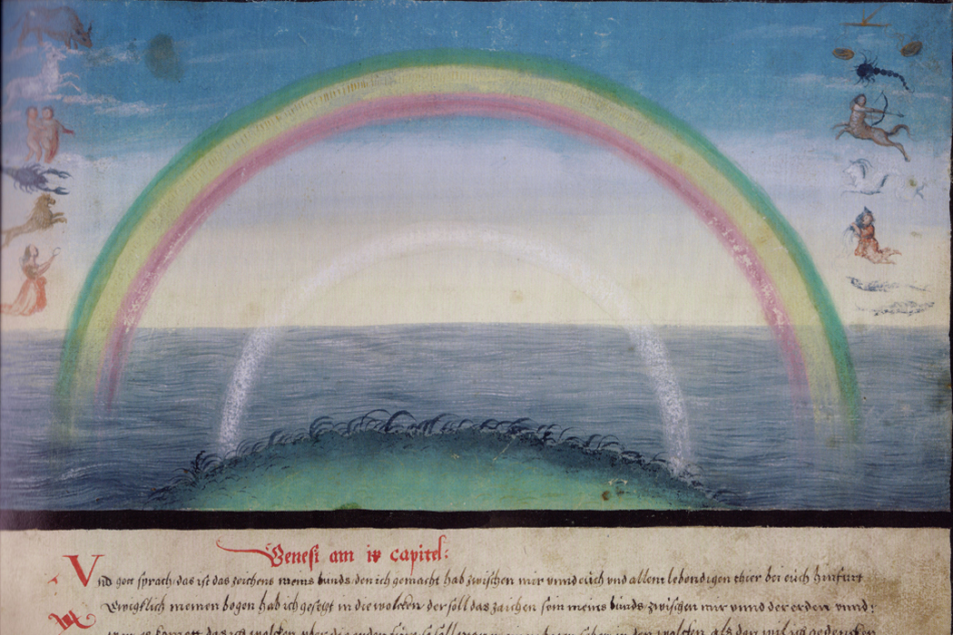 Augsburger Wunderzeichenbuch Folio 2. The Book of Miracles is in a private collection, but has been published. Source: Wikipedia