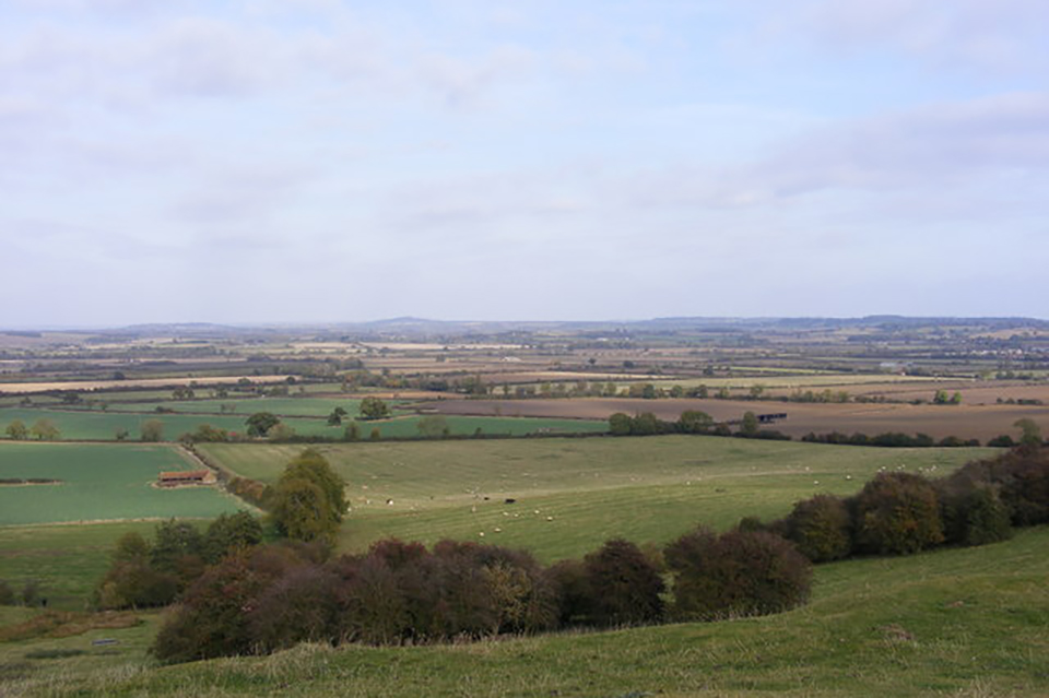 Burton Dassett Hills View. Source: Wikipedia/Geograph.org/Gordon Griffiths