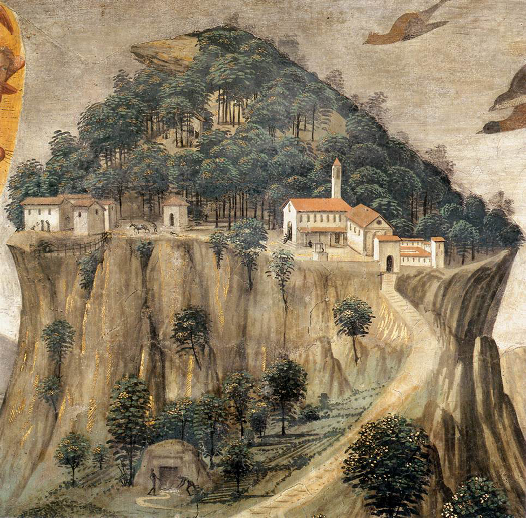 Cappella Sassetti Stigmata of Saint Francis by Ghirlandaio 1483 - 85
