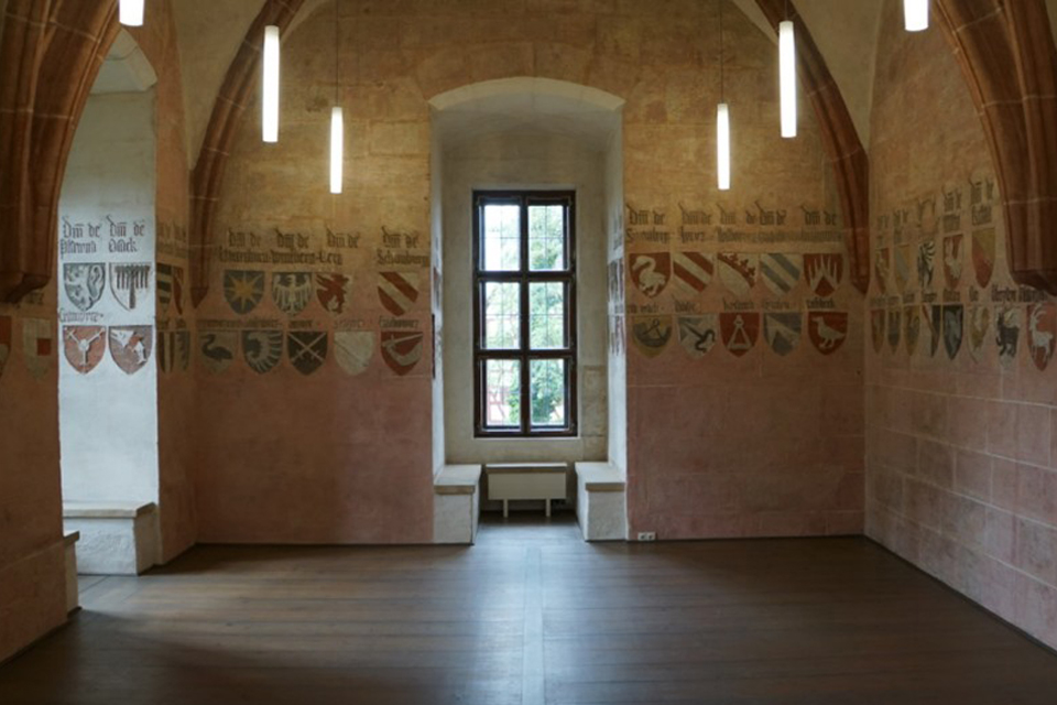 Castle in Lauf - Wenzelschloss-gallery of coat of arms -detail