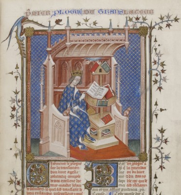 Charles V in his study BNF Français 24287Charles V in his study BNF Français 24287