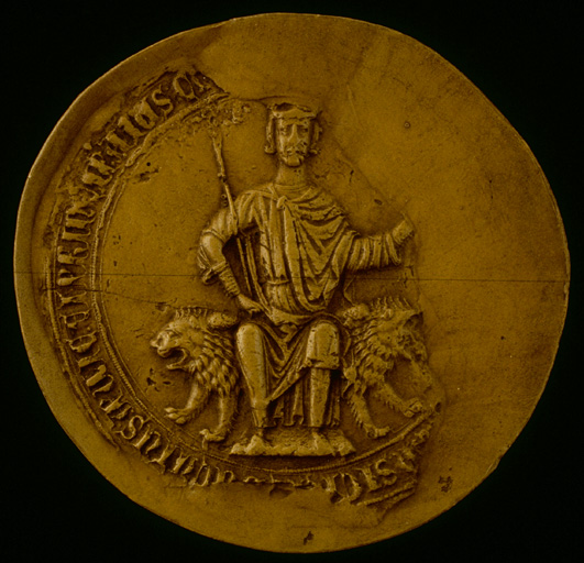 Seal of Charles of Anjou 1282. Source: Wikipedia/Paris, Archives nationales