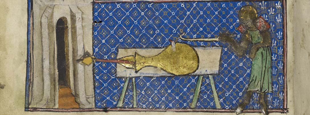 First depiction of a canon. From: De Nobilitatibus, Sapientiis, et Prudentiis Regum. Christ Church MS 92. By kind permission from The Bodleian Library