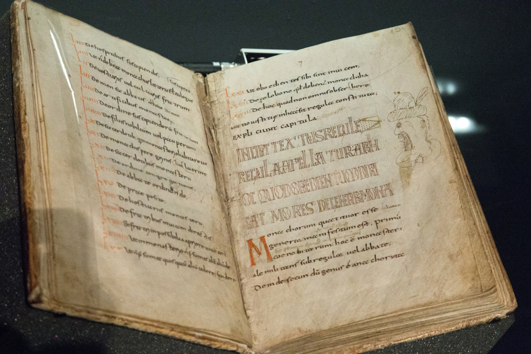 Codex Sangallensis Regula S Benedicti exh Benedictines NG Prague 150730