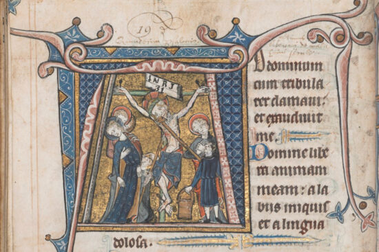 Crucifixion, Percy Book of Hours. BL Add MS 89379, fol 69v © British Library