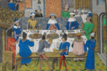 Dining with Richard II. From: BL Royal, MS 14 E IV, fol 265 v. Source: wikipedia