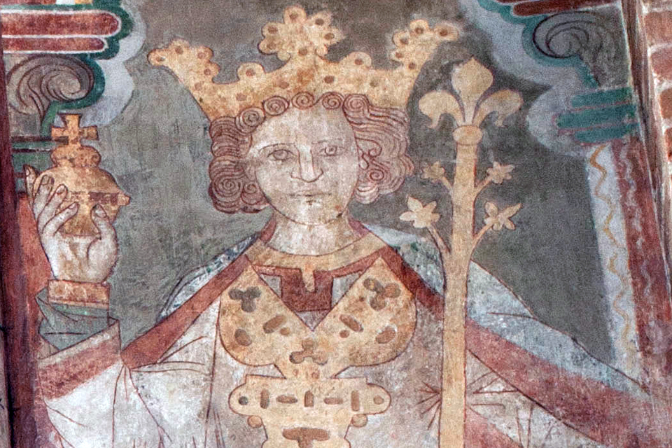Eric Ploughpenny. Mural in Ringsted Church c. 1280-1300
