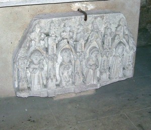 Fragment of stonecarving from the old Abbey in Bec