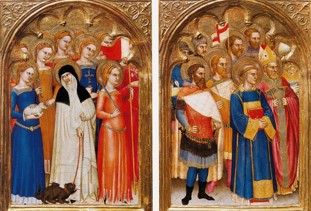 Giovanni da Milano Choir of Virgins Choir of_ Martyrs Ognissanti Polyptych