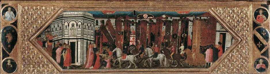 Giovanni Toscani, Chest with Tournament on Piazza San Giovanni, Florence, Museo Nazionale del Bargello, 1420