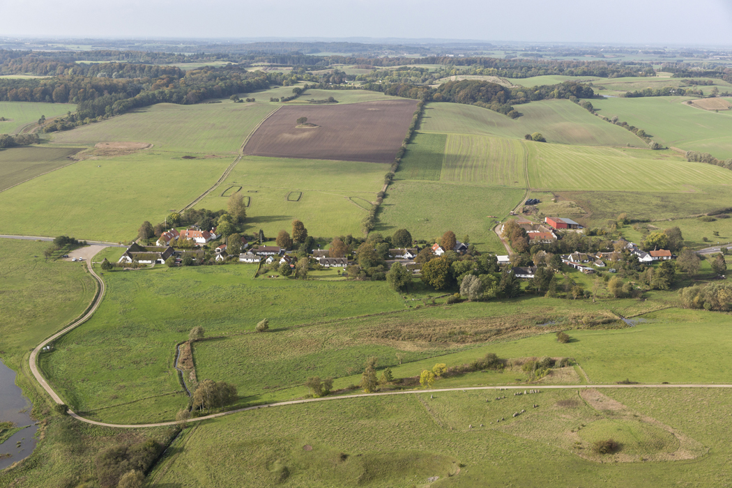 Gl lejre from the air Ole Malling/Roskilde Museum.