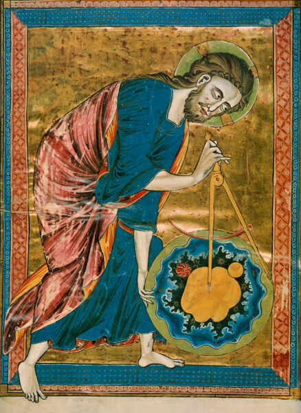God creating the Cosmos. Bile Moralisee. Source; Wikipedia-Webarchiv Österreich.