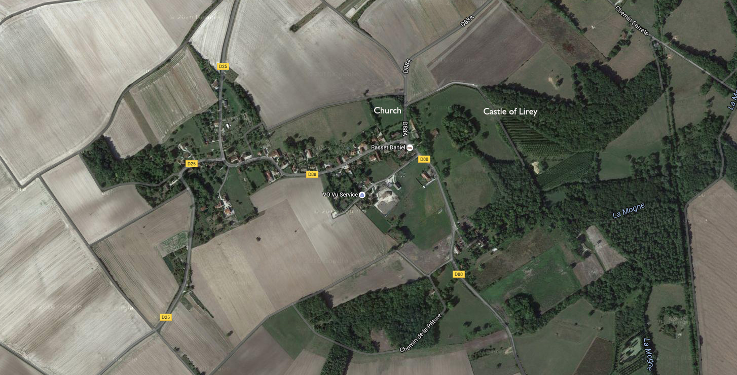Google Map of Lirey Aube departement - Troyes