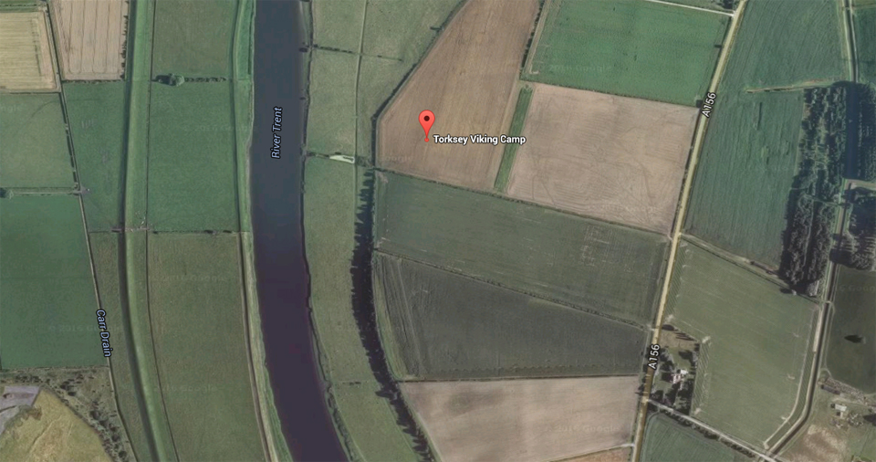 Google map showing location of torksey viking winter camp