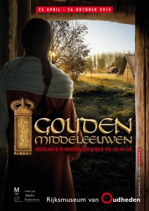 Poster for the exhibition - golden middle ages in Leiden