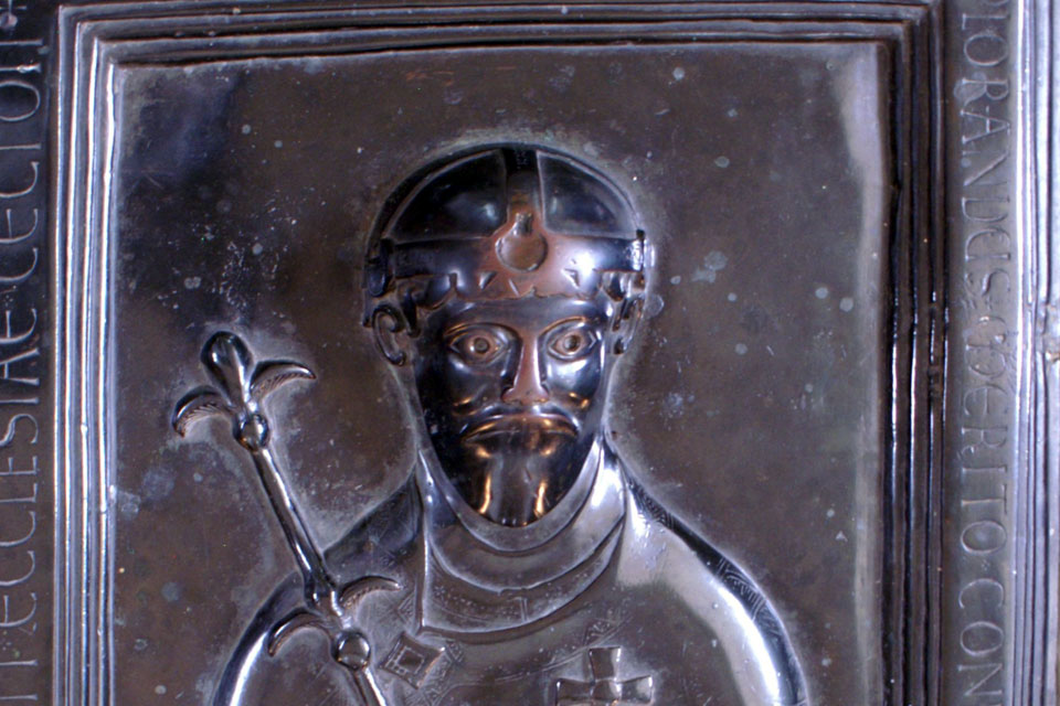 Graveslab from Merseburg Cathedral c. 1080 - Rudolf von Rheinsleben