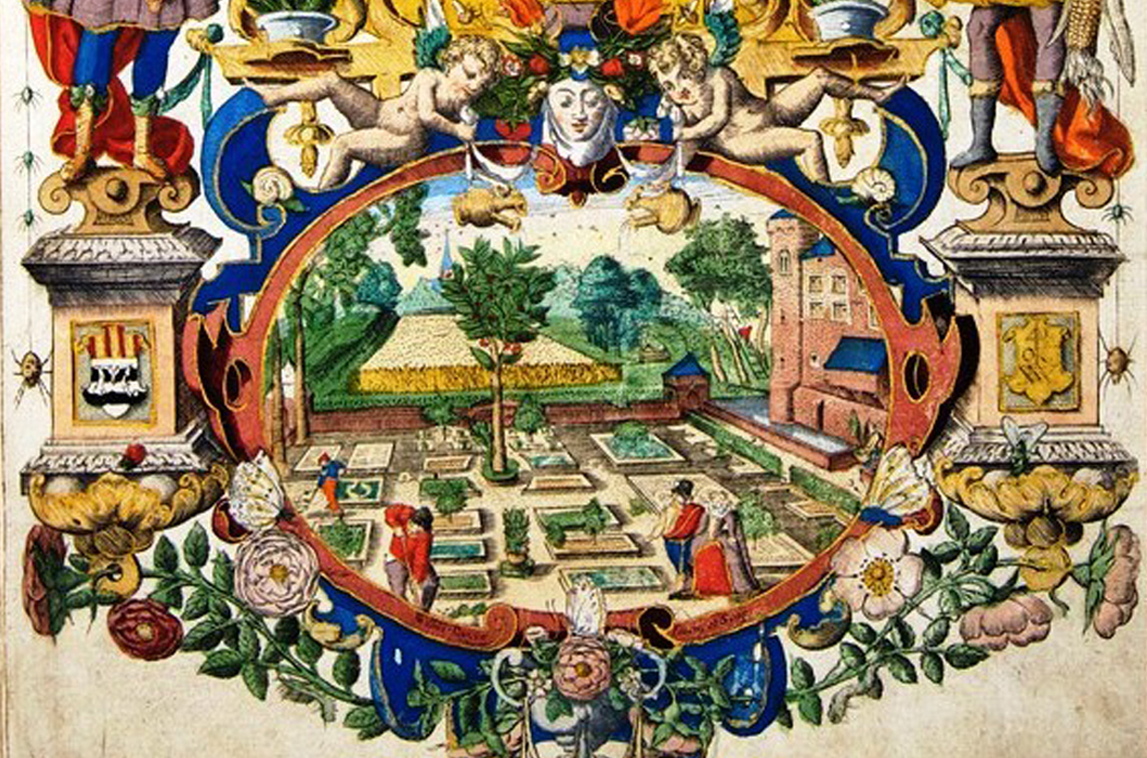 John Gerard, The Herball (1597) cropped frontpage