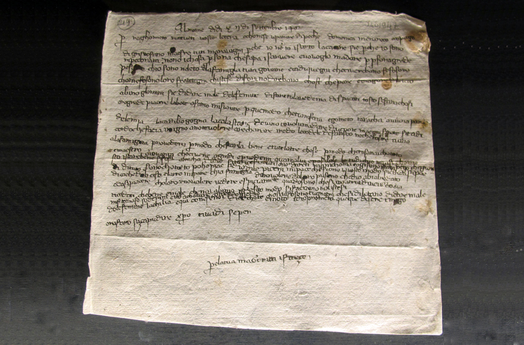 Letter from Margherita Bandini to Datini 1407
