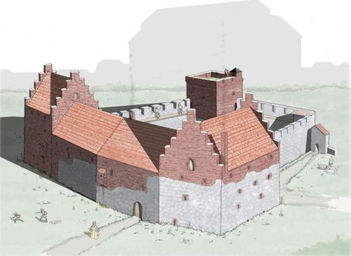 Linköping's Castle at the time of Hans Brask, c. 1500. Source: Pinterest