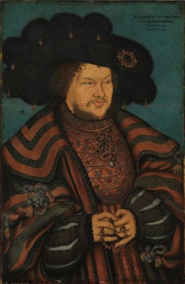  Joachim I Nestor, Margrave of Brandenburg by Lucas Cranach the Elder. Staatsgalerie Aschaffenburg. Source: Wikipedia