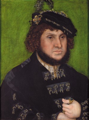 Portrait of Johan the Steadfast 1509 by Lucas Cranach the Elder. Source: Wikipedia