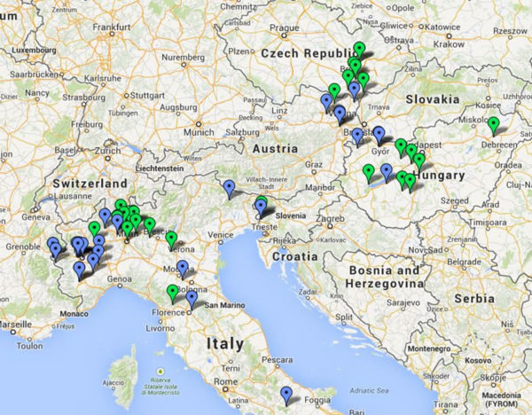Map of designated migration period cemeteries investigated by Geahry et al