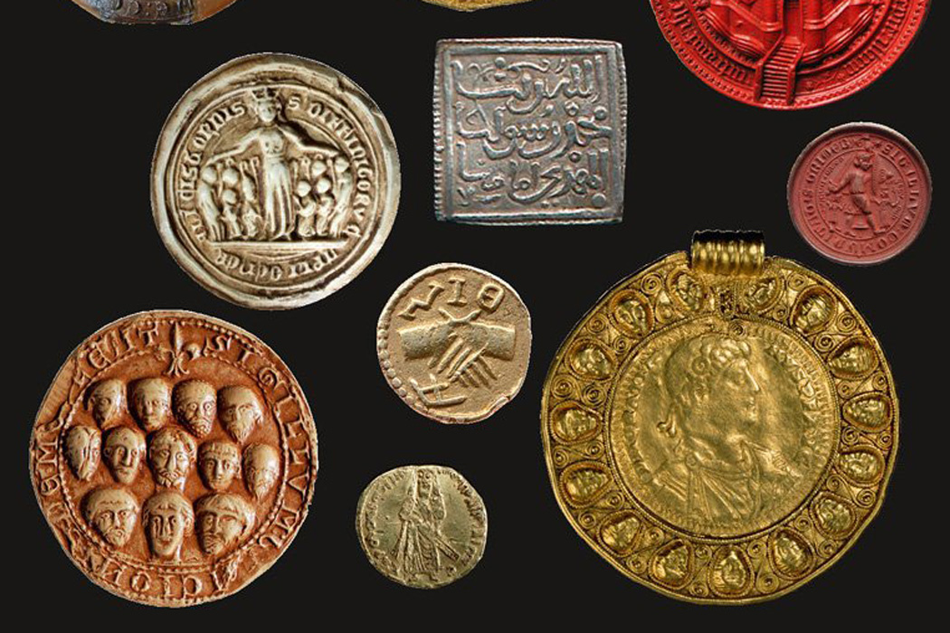 Medieval coins and seals cropped