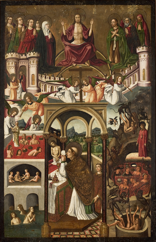 Mestre da Familia Artés ca. 1500. See limbo to the left. Museo de Arte de São Paulo. Source: Wikipedia