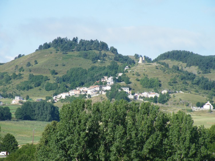 Montaillou with Cathar Castle . Source: Wikipedia