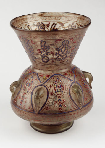 Mosque Lamp of Sultan Barquq c. 1382 - 99. Victoria & Albert Museum No 321 - 1900
