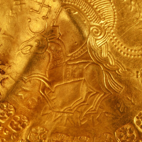 Odin's or Jagaz' Horse. Bracteate from Vindelev © Vejlemuseerne