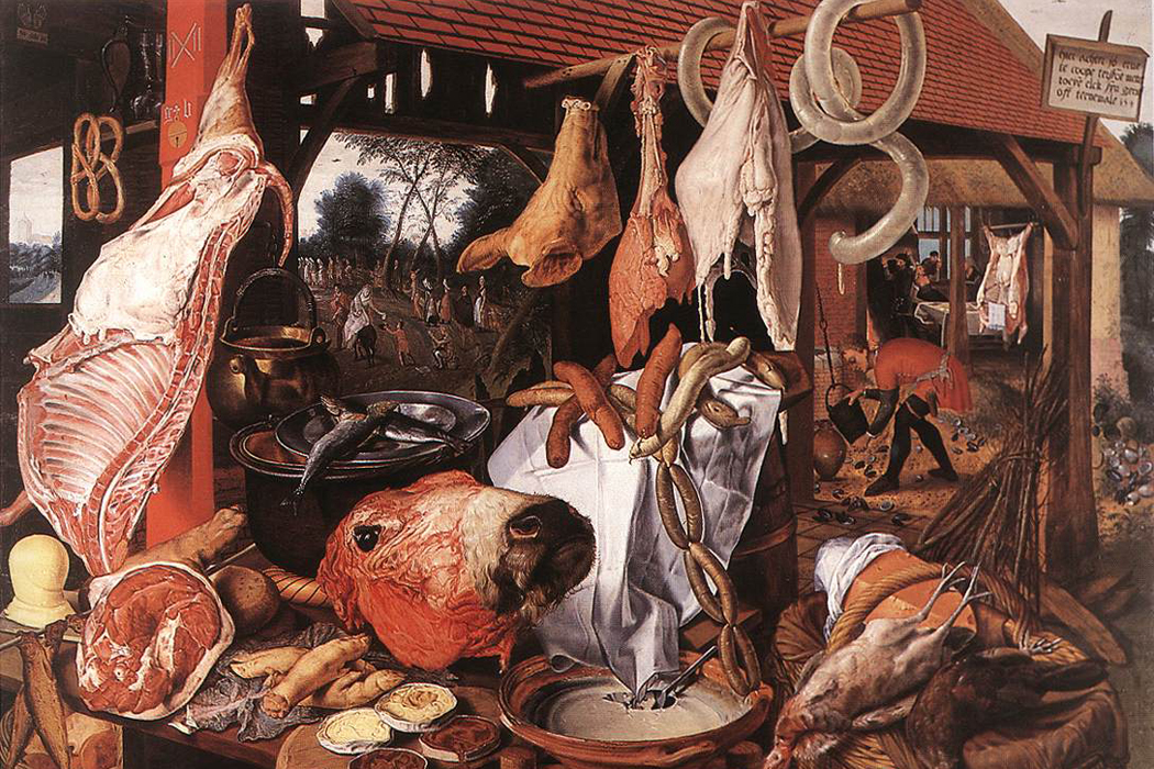 PIETER AERTSEN Butcher's Stal 1551