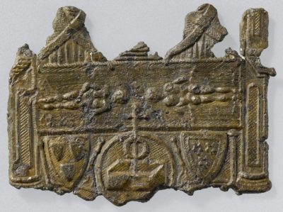 Pilgrims badge with the shroud of Turin