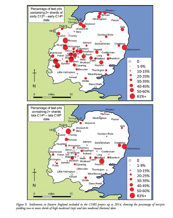 Pottery used as proxy for Black death c Carenza Lewis